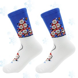 Dohia Christmas Socks for Men Women Funny Colorful Cotton HCrew Socks Christmas Holiday Cozy Socks Girl Winter Novelty Christmas Gift D1-ZTSDW (LGLR)