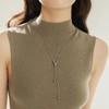 ALRNBY Gold Lariat Y Necklace for Women Pearl Silver Y