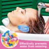 Pack of 200 Waterproof Disposable Earmuffs, Colourful Shower Ear Covers,
