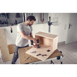 wolfcraft Hinge Hole Set I 4656000 I For Easy Installation of Pot Hinges, Diameter 35 mm - Drilling Templates, Forstner Drill, Pilot Drill and Wood Twist Drill