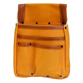 SK11 SHMK-BR Real Cowhide Nail Bag with Gusset, 13.8 x 10.6 inches (350 x 270 mm)