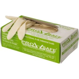PRO-SAFE 50 Pack PRO-SAFE GL8N-8PFXL Disposable Gloves, Size X-Large, 8 mil, Latex