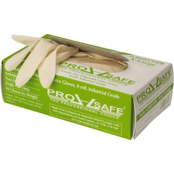 PRO-SAFE 50 Pack PRO-SAFE GL8N-8PFXL Disposable Gloves, Size X-Large, 8