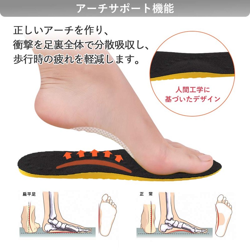 Insoles, 2 Pairs of 4 Pieces, Insoles, Standing Work, Breathable,