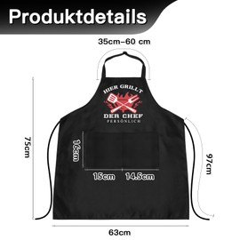 Barbecue Gifts for Men, Gift Father's Day Barbecue Father's Day Gift BBQ Apron for Dad, Grandpa, Uncle, Men Gifts BBQ Apron Men's Gifts for Barbecue Fans Barbecue Accessories Christmas Birthday