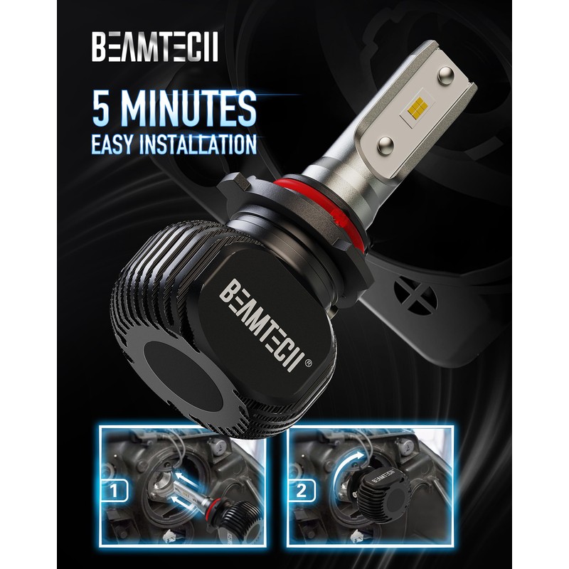 BEAMTECH 900-5 900-6 Bulbs Combo, S1 Series Fanless 300% Brighter