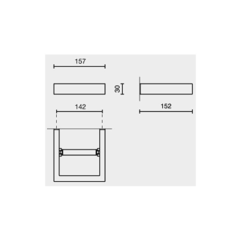 Zack Linea Black Stainless Steel Toilet Roll Holder 40576