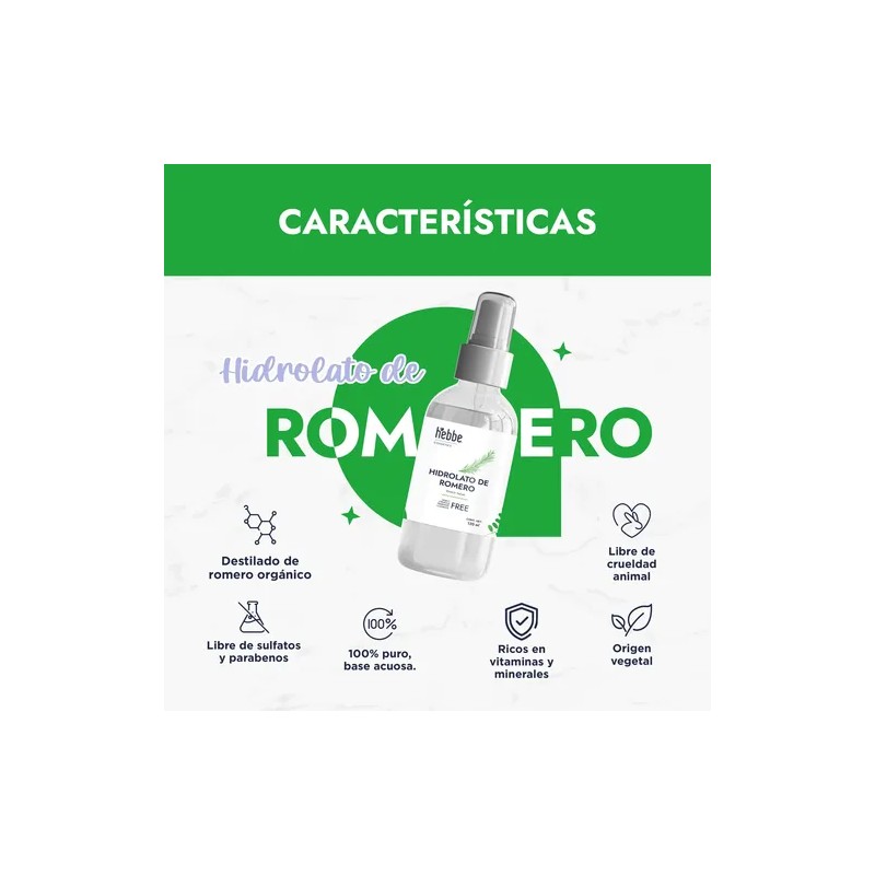 Tonico Natural De Romero Facial Hidrolato Balanceador De Ph