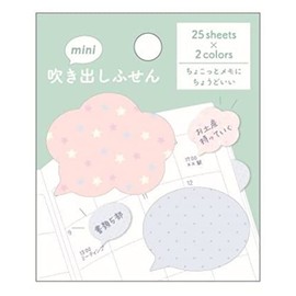 Sticky Notes, Speech Bubble, Mini/Star, Pink x Blue, Close Pin, Office Supplies, Cute Goods, Mail Order