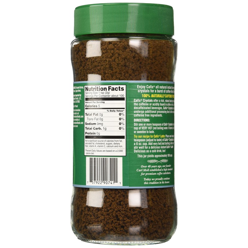 Cafix Coffee Substitute Crystals Jar 7.05 Ounces