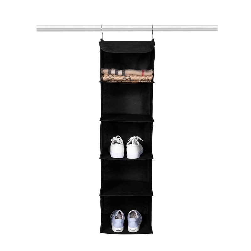 BrilliantJo Hanging Storage, 5 Compartments, Camping Wardrobe Organiser with Iron