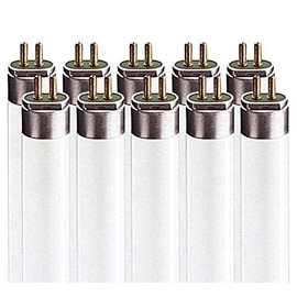 Luxrite LR20822 (10-Pack) F24T5/835/HO 24-Watt 2 FT T5 High Output Fluorescent Tube Light Bulb, Natural 3500K, 1635 Lumens, G5 Mini Bi-Pin Base