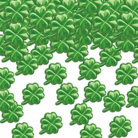 48Pcs Edible St Patrick's Day Cupcake Topper Wafer PaperShamrock Cupcake Cupcake Toppers Picks for St Patrick's Day Party Irish Holiday Party Decorations Green