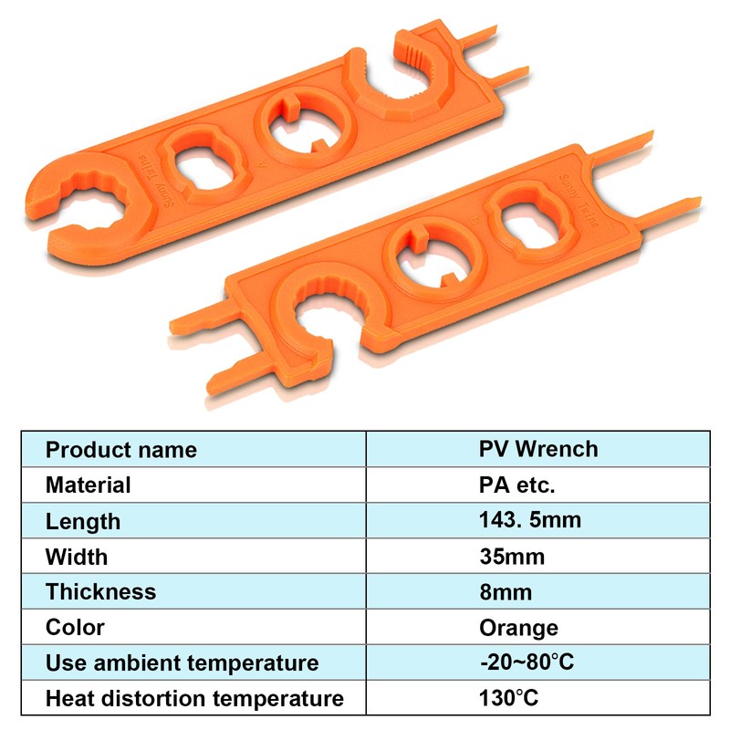 Geosiry 16 PCS 8AWG Solar Connectors with Spanners, 8 Pair