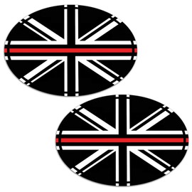 Biomar Labs® 2 x Vinyl Stickers Decals UK Union Jack England National United Kingdom Thin Red Line Flag Car Motorcycle Helmet B 241