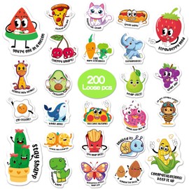 Noqlyur 200pcs Student Reward Fun Sticker Store, Motivational Bulk Stickers for Kids Classroom, Teacher Prizes for Students