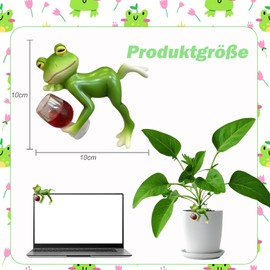 ClcIosis Frog Decorative Garden Decoration, Funny Flower Pots, Decorative Frog Figures, for Planter, Flower Pot, Hanging Ornament, Ponds Patio