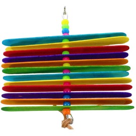 Bonka Bird Toys 870 Big Stick 8 High x 6 Wide, Colorful Spinning Chew Toy for Cockatiels, Parakeets, Lories, and Similar Breeds