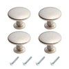 HARMAC HOUSE 4 Pieces Brushed Nickel Mushroom Cabinet Knobs Kitchen