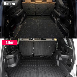 Zekzoop Floor Mats Compatible with 2025 Toyota 4Runner 5 Seats Gas (Non Hybrid EV & i-Force MAX) Trunk Mat Cargo Liner TPE Back Seat Cover Protector for 4 Runner Accessories (5 Seats,Floor Mats 6PCS)