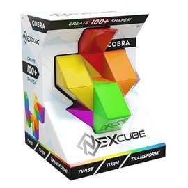 Nexcube Cobra, Original Thinking Game with Shape Creation, Game for Children from 8 Years, 24 Coloured Prisms, Create Over 100 Different Animals, or Object Shapes, Magic Snake Thinking Game