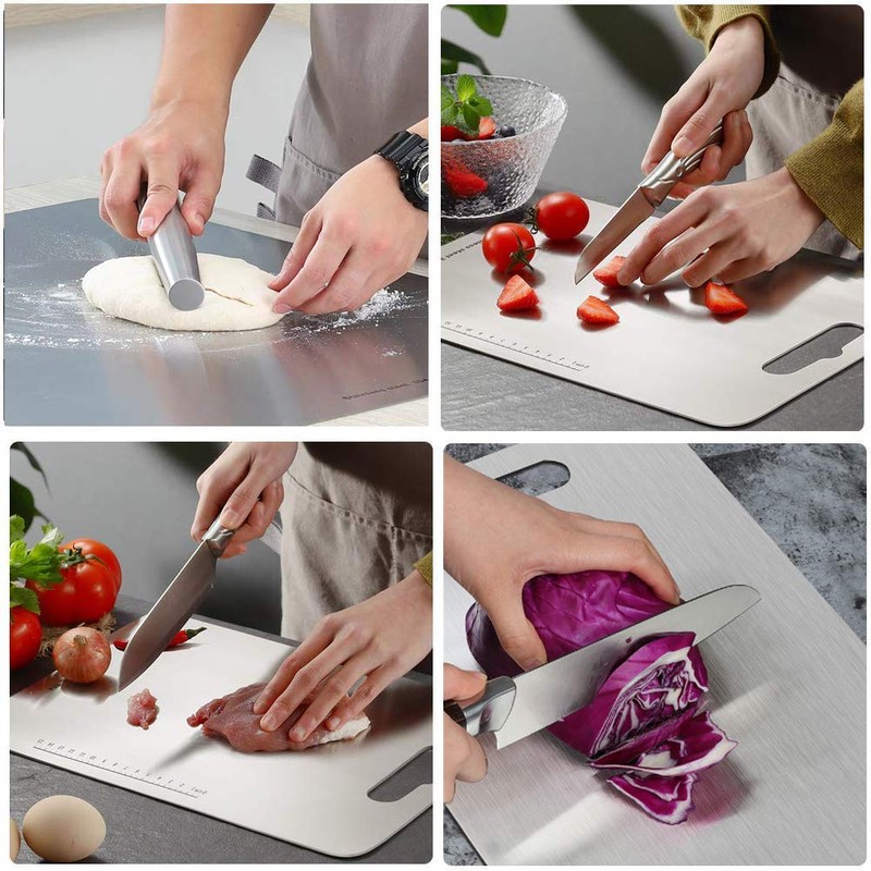 Chopping Board 11.4"L x 7.9" W Stainless Steel 304 Cutting