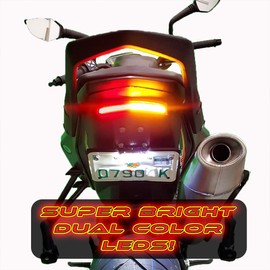 BikeLiteZ Integrated SX Fender Eliminator Light Bar Kit for KTM 2019-2021 790/890 Duke (Black, Plastic, Rear)