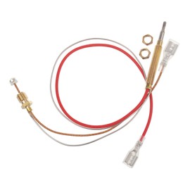Timsec Outdoor Patio Heater Thermocouple Sensor, with M8 x 1 End Connection Nuts, M6 x 0.75 Thermocouple Head Thread and 2 Screw Nuts, 16.2" Length Wire and 0.25'' Flat Terminal