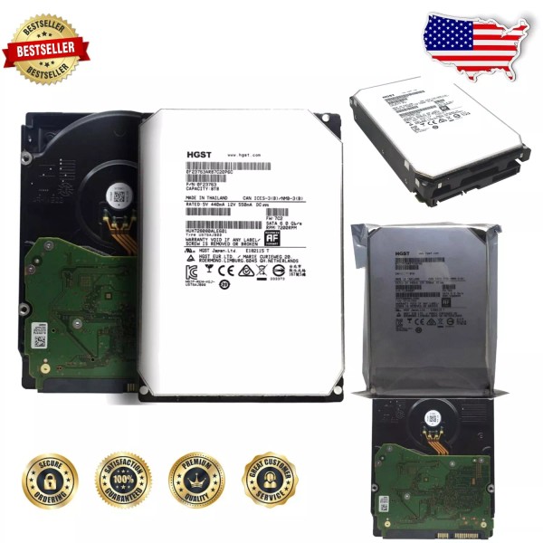 8TB SATA III Ultrastar He8 Hard Drive - Tested &