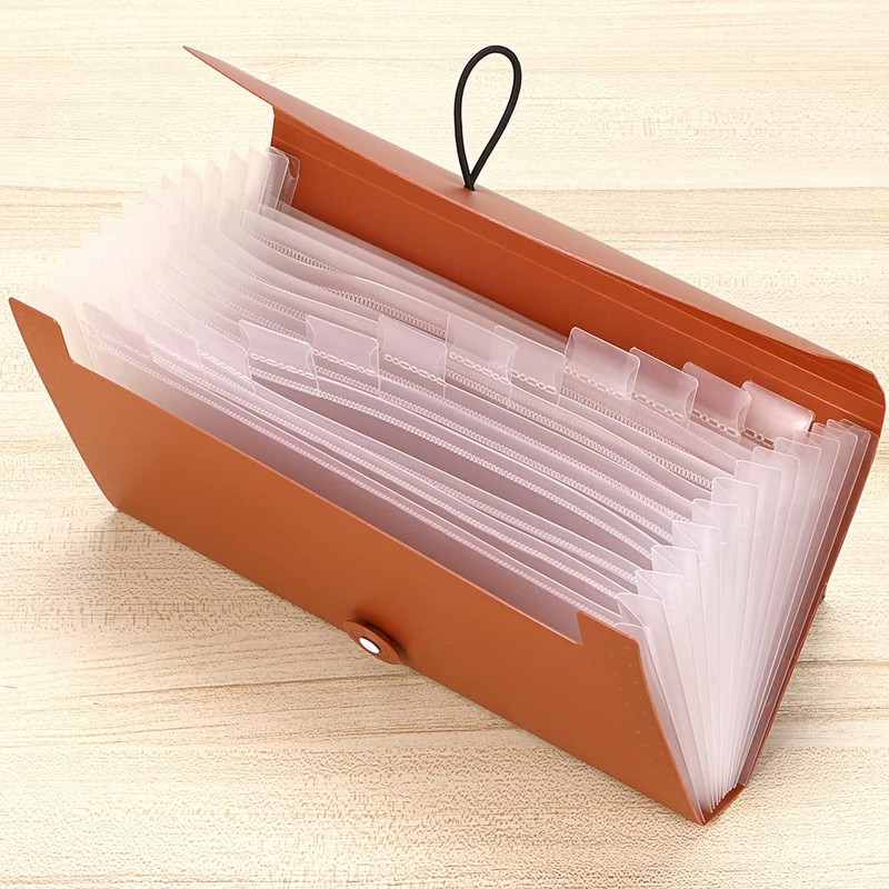 JuxYes 13 Pockets Expanding Accordion File Folder Expandable File Organizer