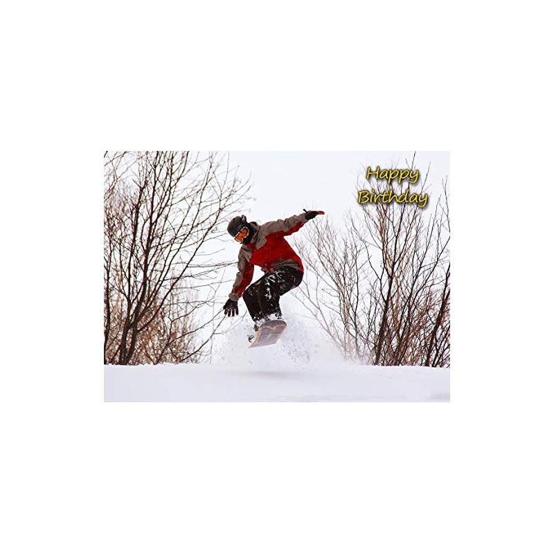 Snowboarding Birthday Card