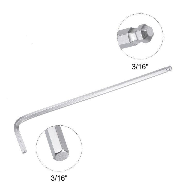 sourcing map Pack of 2 Ball Head Hex Key L
