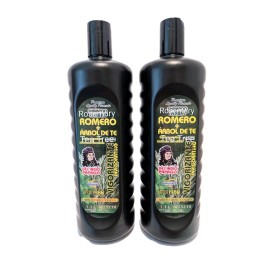 Del Indio Papago 2 PACK! DEL INDIO PAPAGO SHAMPOO ROMERO + ARBOL DE TE PROFESIONAL PREMIUM 1.1 L