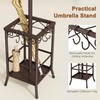 Hoctieon Coat Rack Freestanding, Coat Tree with Umbrella Holder, Metal