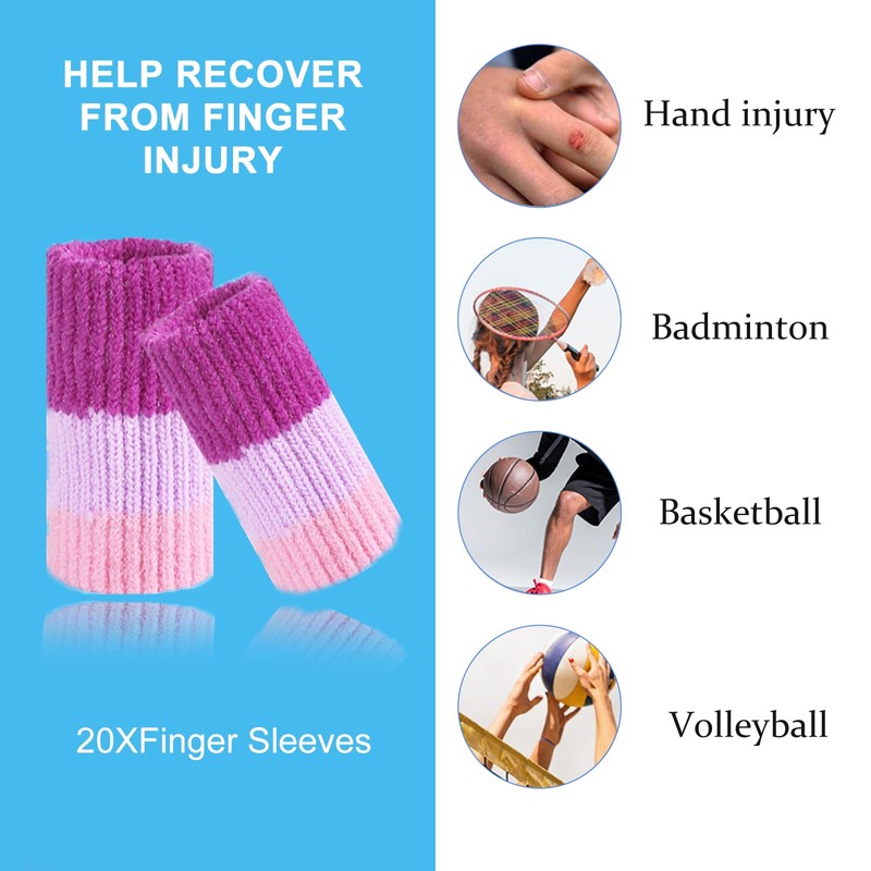 EDNYZAKRN 10Pcs Finger Compression Sleeves Support, Finger Sleeve Protectors Cots