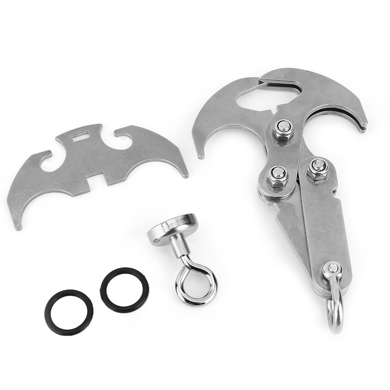 1pc Multifunctional Stainless Steel Grappling Hook Climbing Claw Outdoor Survival