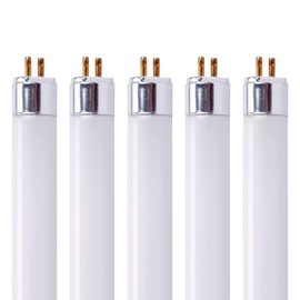 F54T5/865/HO Fluorescent Tube Light Bulb, 46 Inch, 54W, 6500K Daylight, 4200 Lumens, High Output, G5 Bi-Pin Base, 4FT T5 Grow Light Bulbs - 5 Pack