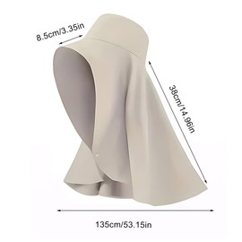 AIMALL All-Round Sun Protection Big Brim Shawl Sun Hat – Women's Neck Protection Integrated Anti-Ultraviolet Face Covering Fisherman Hat for Outdoor Activities