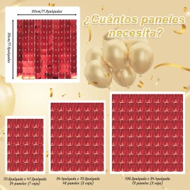24pcs Panel Decorativo De Lentejuelas Fiesta Con Purpurina