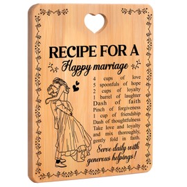Wedding Gifts for Couple, Engagement Gifts for Couples, Wedding Gifts for Bride and Groom, Bride to Be Gifts, Mr and Mrs Gifts, Engagement Presents, Bridal Shower Gifts, Happy Marriage Cutting Board
