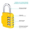 ZHEGE Combination Lock, Padlock with Combination Code, 4-Digit Lock for