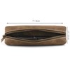 Londo Genuine Leather Zipper Pen, Pencil & Cosmetic Case (Mink),