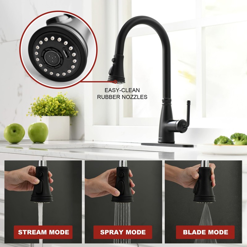 Lavatrum Polished Chrome Antique 17 inch Kitchen Faucet with Pull