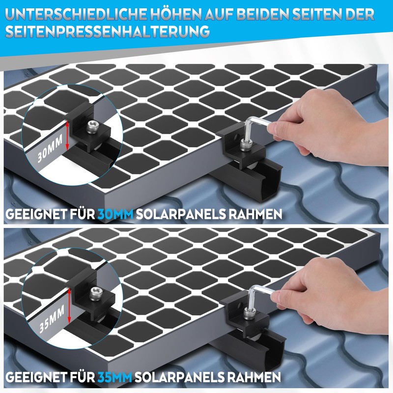 BOSYTRO PV Bracket Mounting Set, Solar Module Bracket for 2