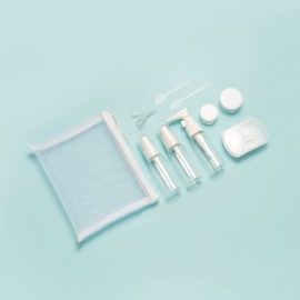 KISMETICS - Travel Essestials 9 Piece Travel Kit, TSA Airline Carry-on Approved Size, Travel Bottles, Pill Case and Toiletry Bag Kit