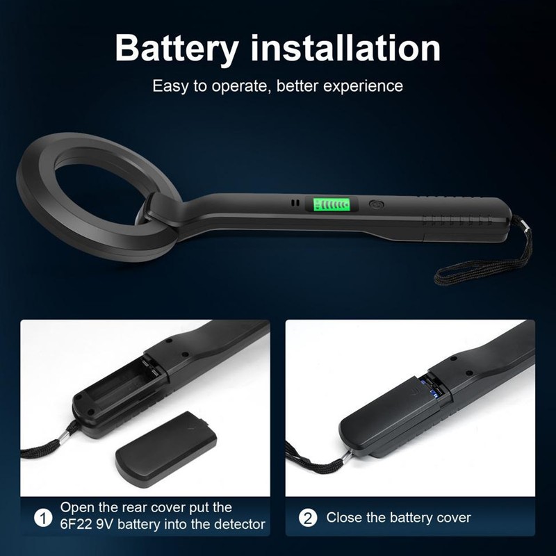 Metal Detector High Sensitivity LCD Display Sound Vibration Alarm 360