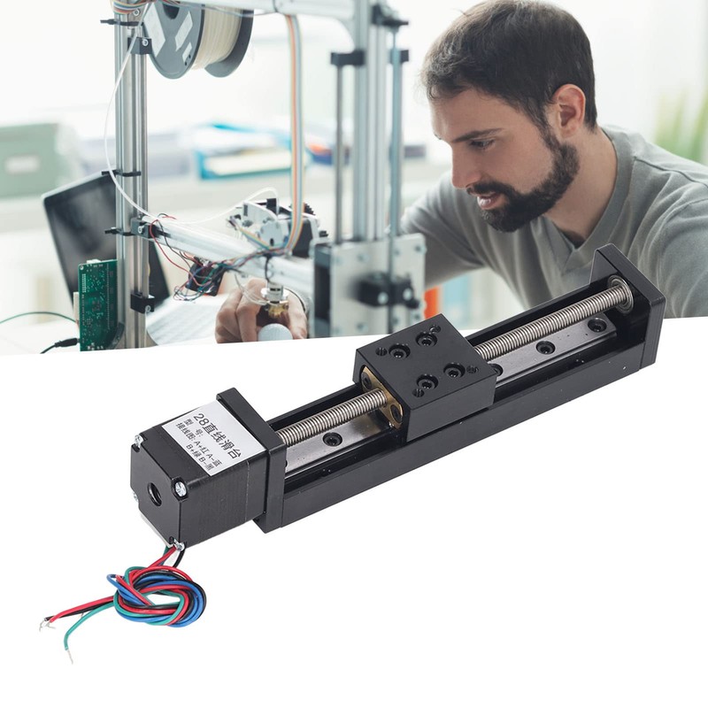 Linear Slide Table, Metal Construction, 3.9 inches (100 mm) Stroke,