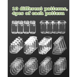 Transparent Dried Flower Bookmarks, 40Pcs Dried Flower Bookmark Kit with 12 Pcs Dried Flowers and 80+ Stickers - Bulk DIY Bookmarks for Crafts, Resin Mothers Day Gift (3.5"*5.5")