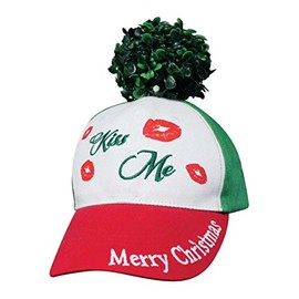 Holidays Xmas Mistletoe Kisses Kiss Me Funny Hat Cap
