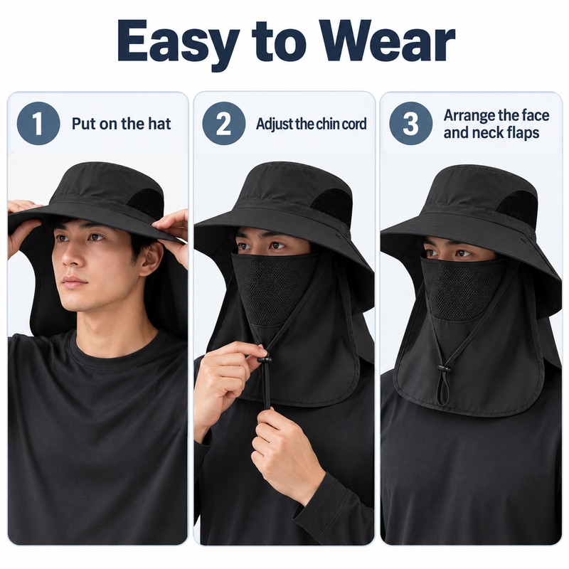 Outdoor Sun Hat for Hiking & Fishing – Wide Brim